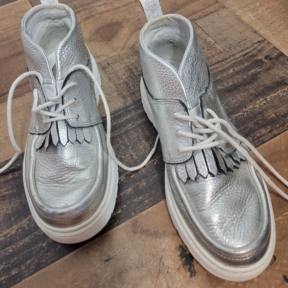 Dr. Martens Shoes - 38 Doc Marten Silver Jemima Boots